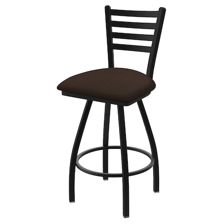 Holland Bar Stool Co 36" Swivel X-Tall Bar Stool, Black Wrinkle, Rein Coffee Seat X410